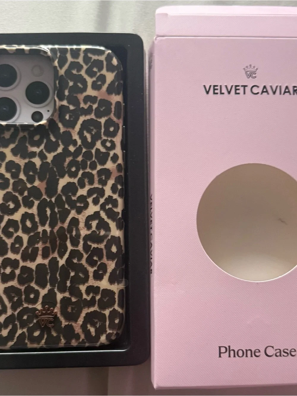 Velvet Caviar Leopard Print Phone Case - Black & Brown